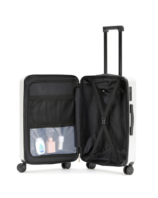 Carry-on Luggage PC Hardside Rolling Suitcase with Spinner Wheel TSA Lock - Black