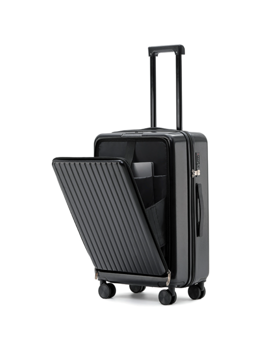 Carry-on Luggage PC Hardside Rolling Suitcase with Spinner Wheel TSA Lock - Black