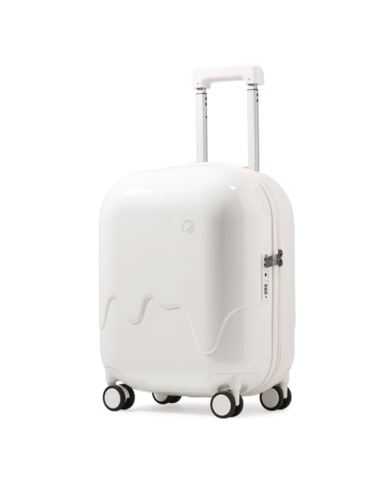 Carry-on Ice Cream Luggage PC Hardside Rolling Suitcase with Spinner Wheel TSA Lock 