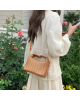 Women Grass Woven Bucket Shoulder Bag