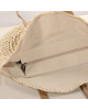 Round Straw Bag Hand-woven Women Summer Retro Beach Tote Shoulder Bag