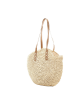 Round Straw Bag Hand-woven Women Summer Retro Beach Tote Shoulder Bag