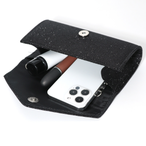 Evening Envelope Clutch Purses Sparkling Party Wedding Handbag for Women Ladies - Black