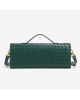 Elegant Chic Woven Clutch Purses Handbag for Women Ladies - Gold