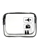 Clear Toiletries Bags Travel Makeup Carry on Airport Airline Compliant Bag - Black