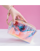2 Pieces Holographic Makeup Bag Clear PVC Makeup Bag
