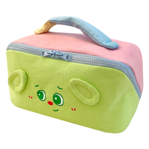 Cute Cartoon Canvas Travel Makeup Bags Toiletry Organizer Pouch Storage Flat Zip