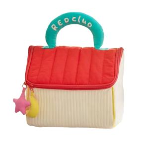 Adorable Cute Cartoon Puffy Red Club House Plush Travel Makeup Bags 