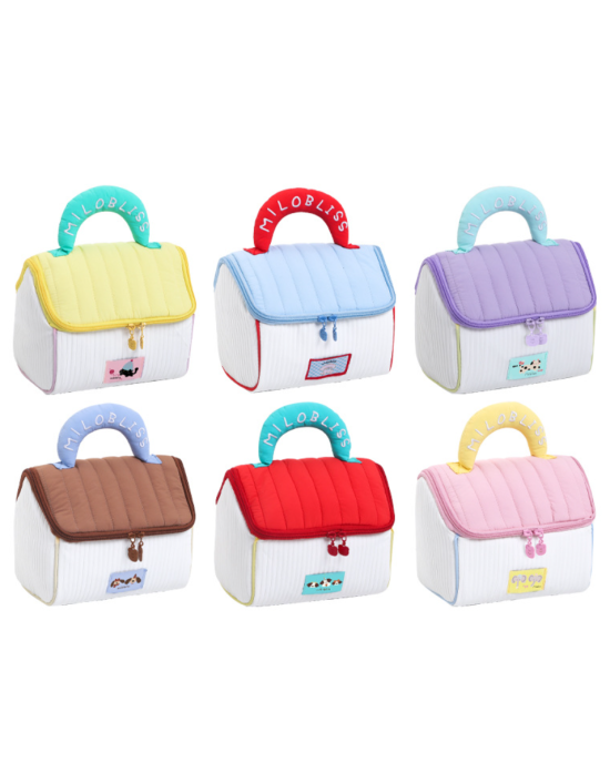Adorable Cute Cartoon Puffy House Plush Travel Makeup Bags 