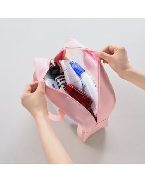  3Pcs Portable PVC Waterproof Toiletries Travel Makeup Bags 