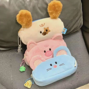 Adorable Cute Cartoon Animal Plush Travel Makeup Bags 