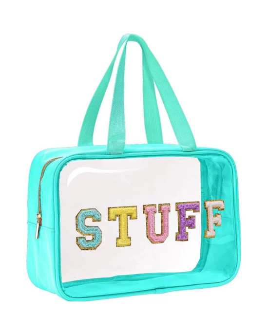  Waterproof Stuff Clear Zipper Nylon & PVC Travel Makeup Pouch Bags 