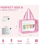  Waterproof Stuff Clear Zipper Nylon & PVC Travel Makeup Pouch Bags 