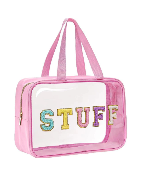  Waterproof Stuff Clear Zipper Nylon & PVC Travel Makeup Pouch Bags 