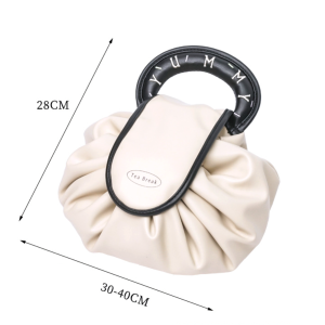 Portable Drawstring Makeup Bag Organizer Travel Cosmetic Bag for Women