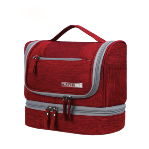 Dry and Wet Separation Water-resistant Makeup Cosmetic Bag Travel Toiletry Bag with Hanging Hook