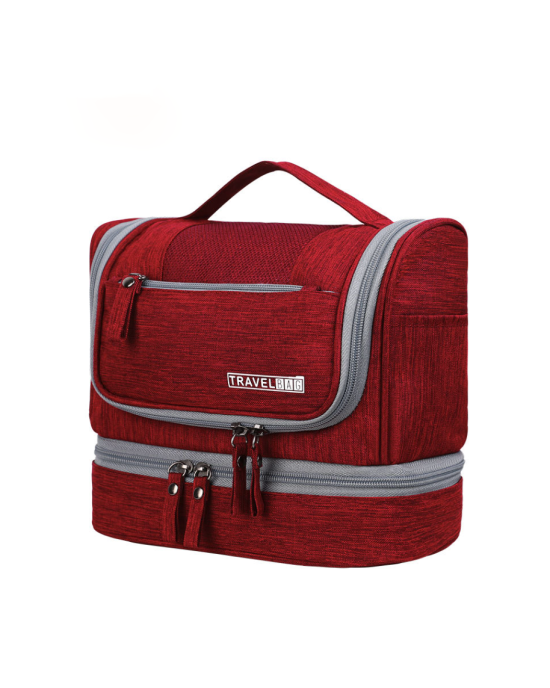 Dry and Wet Separation Water-resistant Makeup Cosmetic Bag Travel Toiletry Bag with Hanging Hook