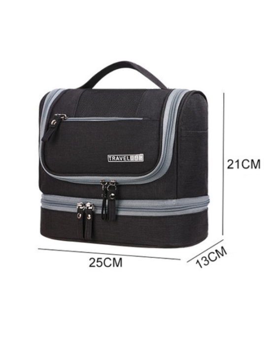 Dry and Wet Separation Water-resistant Makeup Cosmetic Bag Travel Toiletry Bag with Hanging Hook