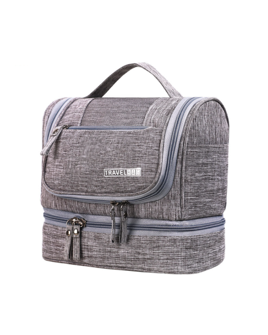 Dry and Wet Separation Water-resistant Makeup Cosmetic Bag Travel Toiletry Bag with Hanging Hook