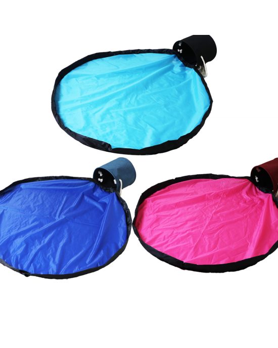 Drawstring Toy Storage Basket Bag with Foldable Play Mat