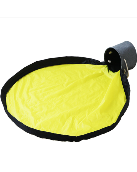 Drawstring Toy Storage Basket Bag with Foldable Play Mat