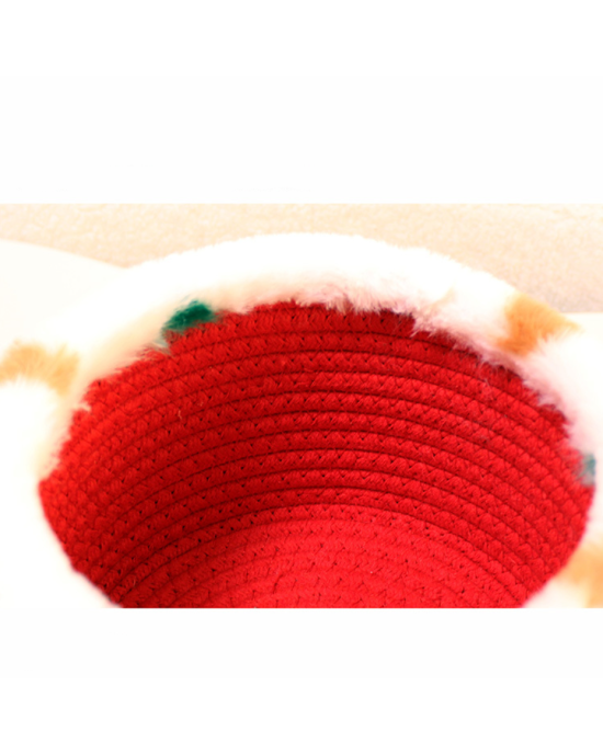 Cute Christmas Dachshund Round Storage Baskets Gift Box with Lids