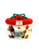 Cute Christmas Dachshund Round Storage Baskets Gift Box with Lids