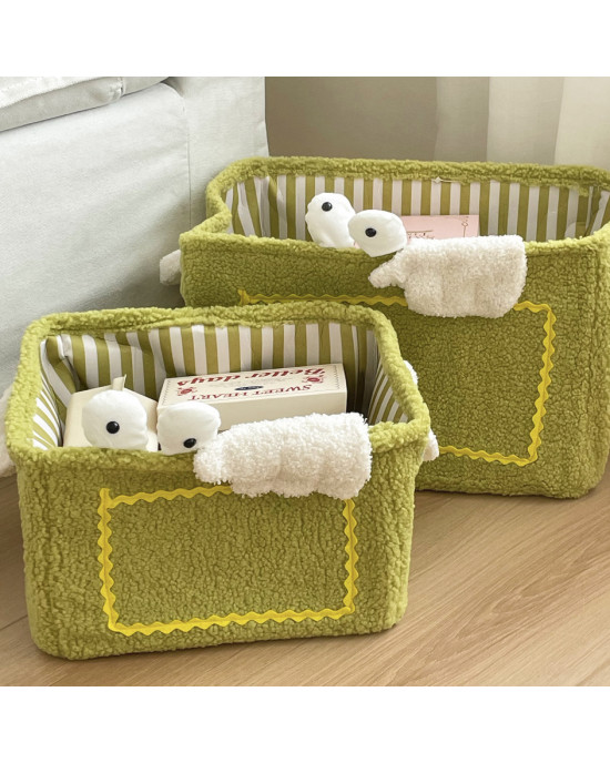 2 Pcs Monster Storage Baskets Plush Fabric