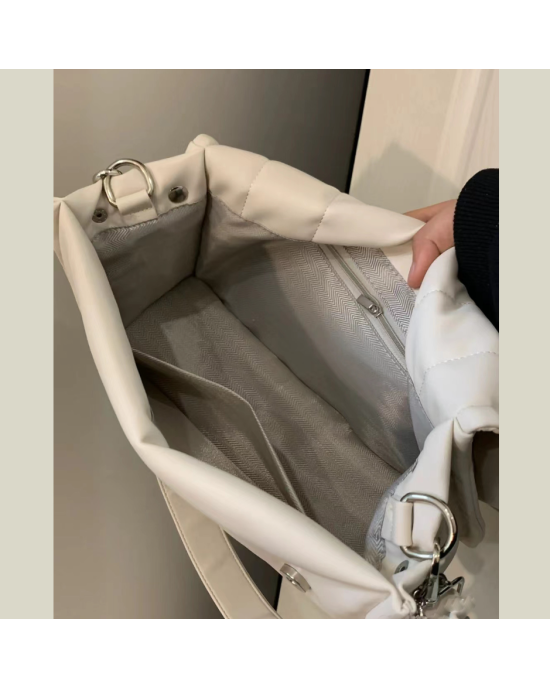 Tote PU Leather Crossbody Messenger Bag with Small Bag