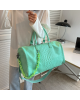 PU Crocodile Leather Weekend Gym Hospital Sleepover Bag - Mint
