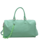 PU Crocodile Leather Weekend Gym Hospital Sleepover Bag - Mint