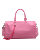 PU Crocodile Leather Weekend Gym Hospital Sleepover Bag - Pink