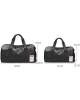 PU Leather Gym Fitness Bag for Men Women with Shoe Compartment 