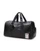 PU Leather Gym Fitness Bag for Men Women with Shoe Compartment 