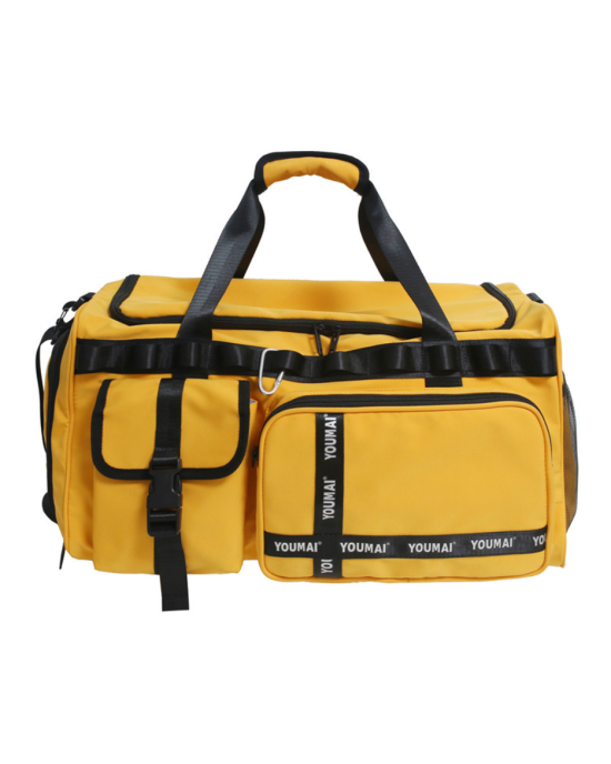 Overnight Training Sports Gym Bag with Shoes Compartment - Yellow