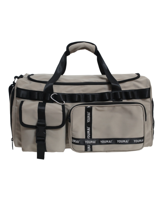 Overnight Training Sports Gym Bag with Shoes Compartment - Khaki