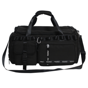 Overnight Training Sports Gym Bag with Shoes Compartment - Black