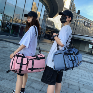 Overnight Training Sports Gym Bag with Shoes Compartment - Blue