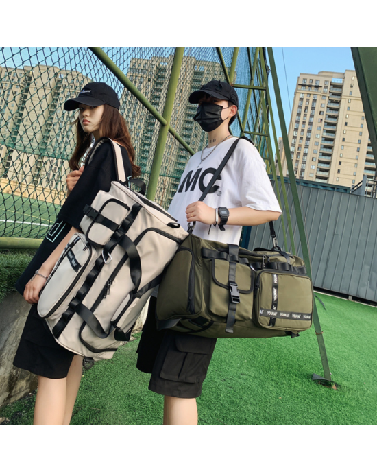 Overnight Training Sports Gym Bag with Shoes Compartment - Army Green