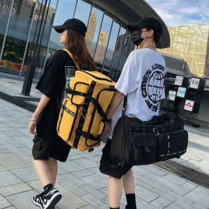 Overnight Training Sports Gym Bag with Shoes Compartment - Black