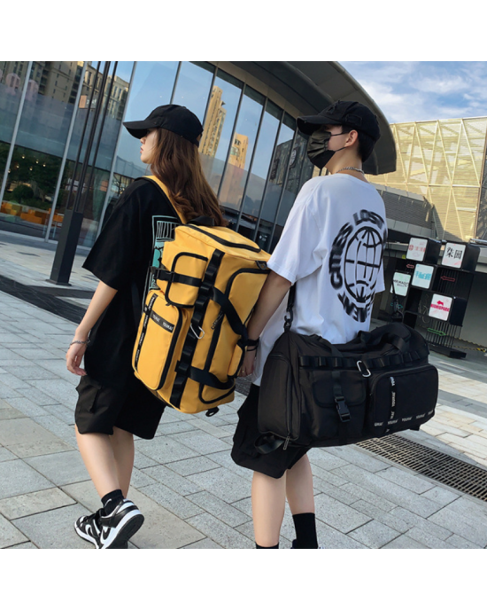 Overnight Training Sports Gym Bag with Shoes Compartment - Yellow