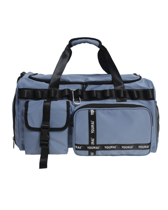 Overnight Training Sports Gym Bag with Shoes Compartment - Blue