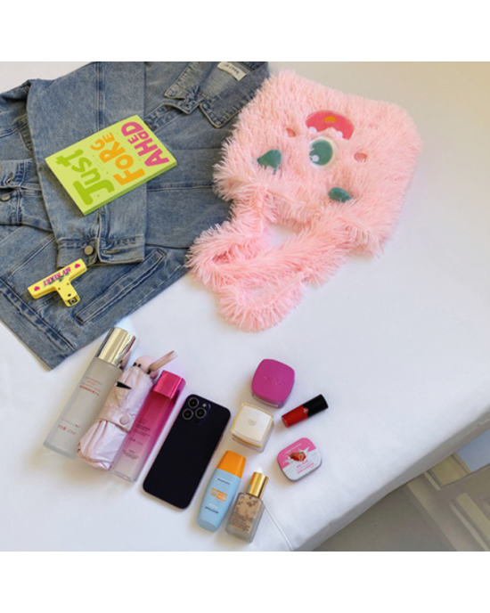 Fluffy Monster Shoulder Handbag Tote Bag