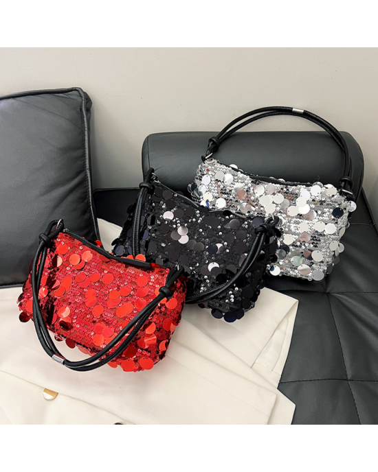 Women's Sequin Tote Shoulder Hobo Bags Top Handle Elegant Handbag