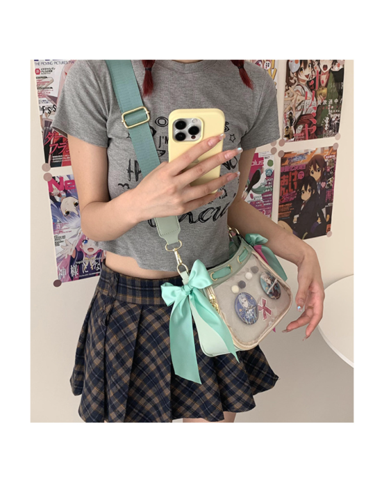 Girls JK Doll Anime Pin Display Ita Crossbody Shoulder Bags - Green
