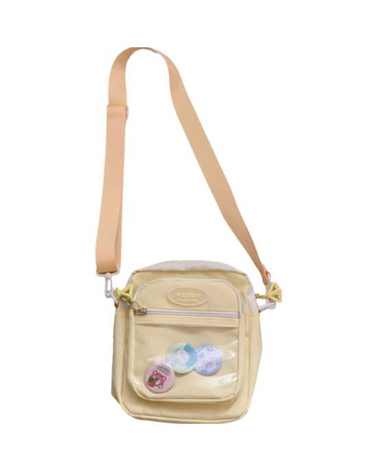 Ita Bag Kawaii Anime Pin Display Bag Crossbody Shoulder Bag - Yellow
