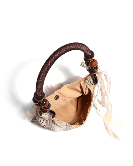 Women's Tie-dyed 3D Rose Applique Shoulder Bag Floral Hobo Handbags